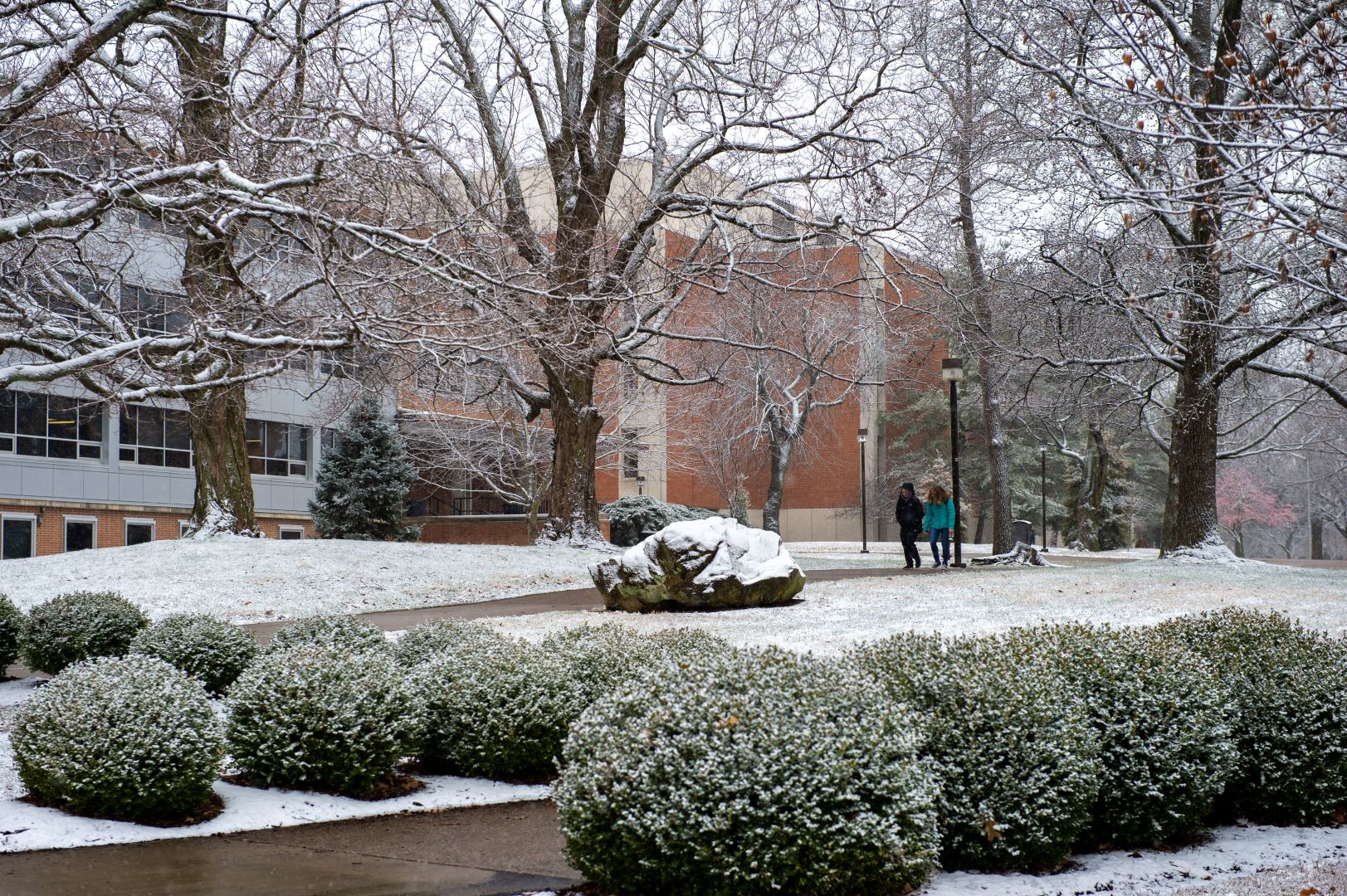 snow on campus