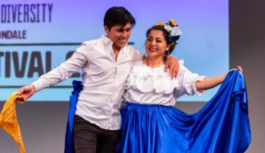 a latinx couple dancing