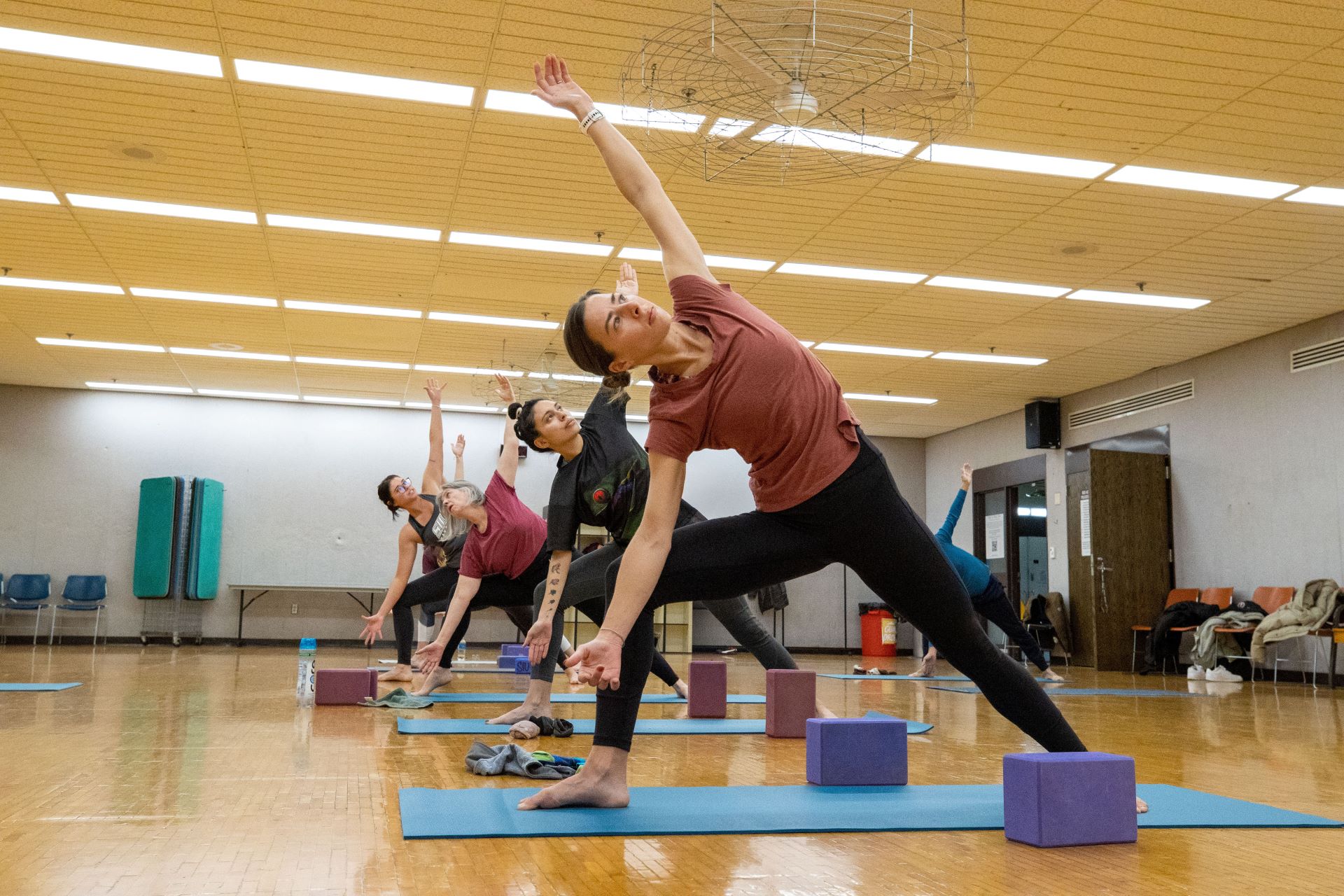 people doing yoga