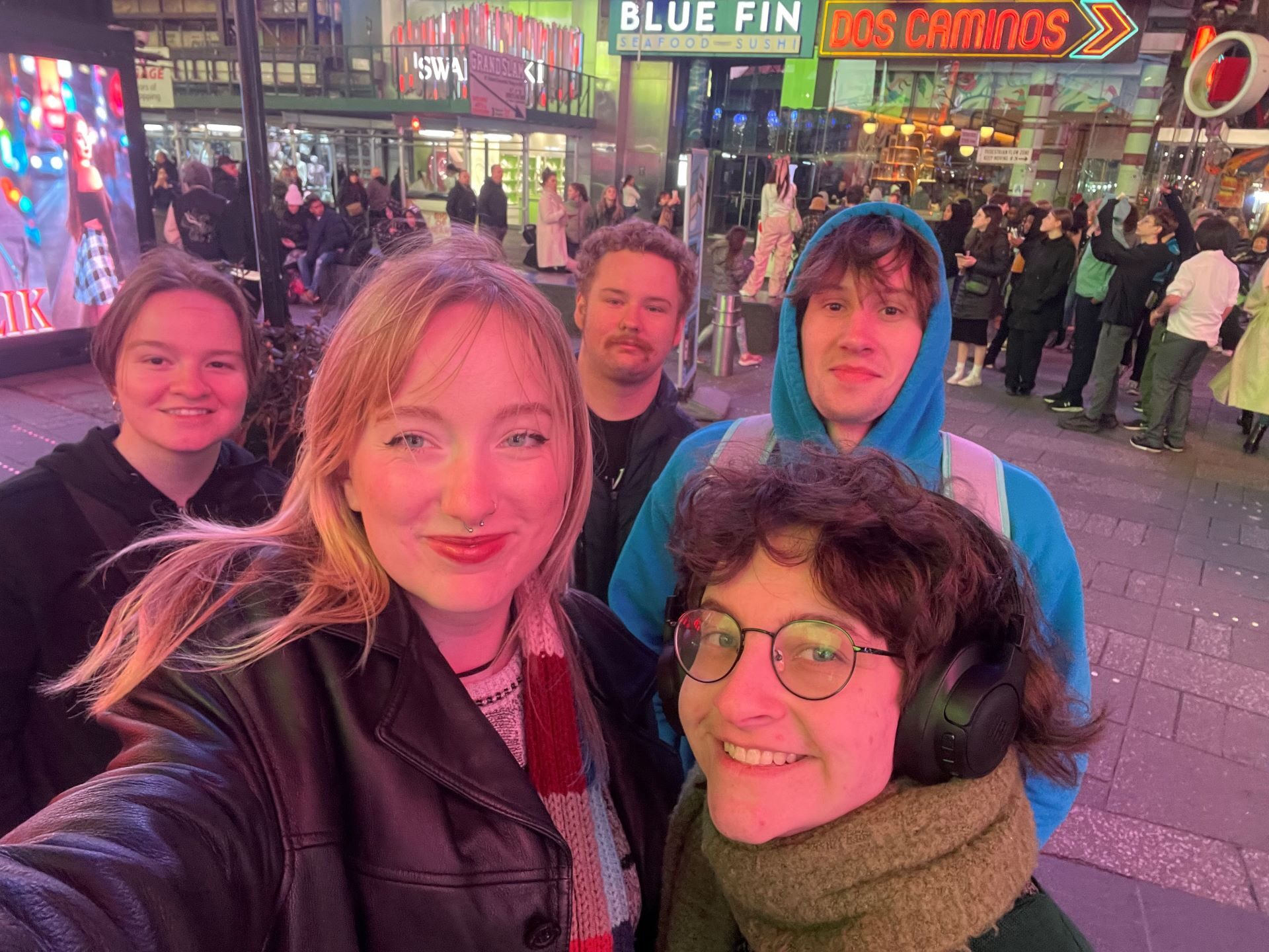 SIU art students taking a selfie in NYC. 