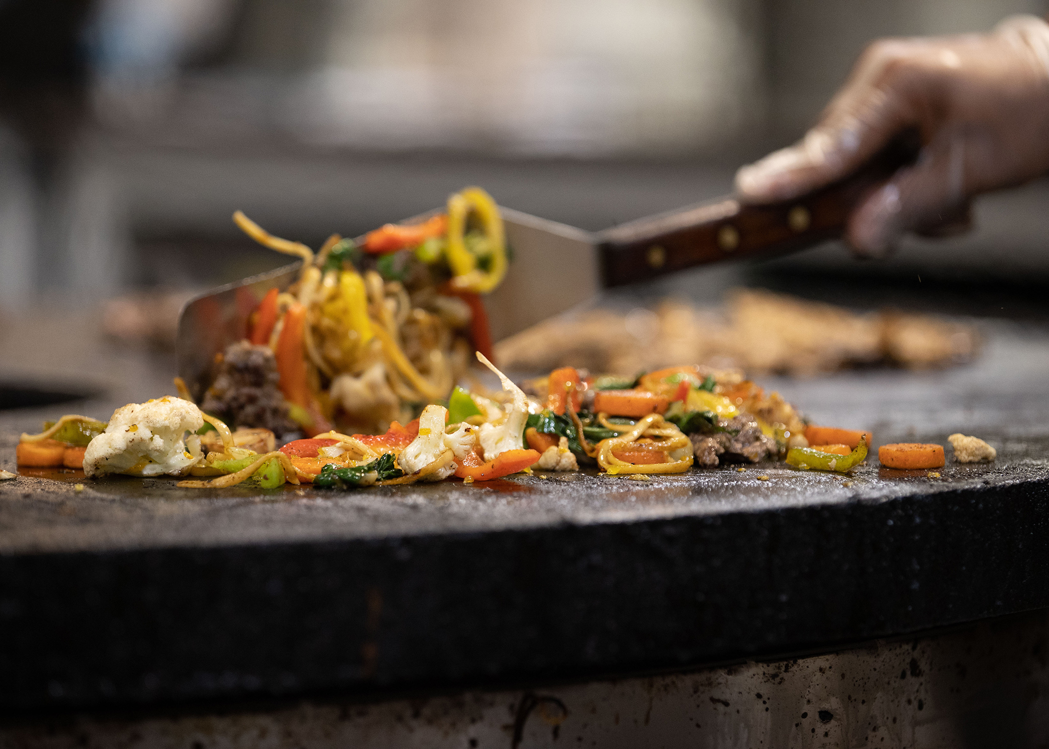 food from the grill at trueblood