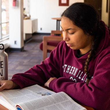 student studying