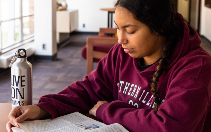 student studying