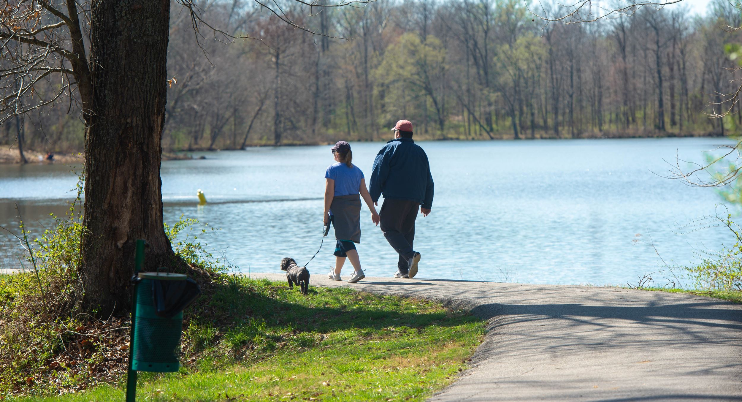 self-love while walking along campus lake