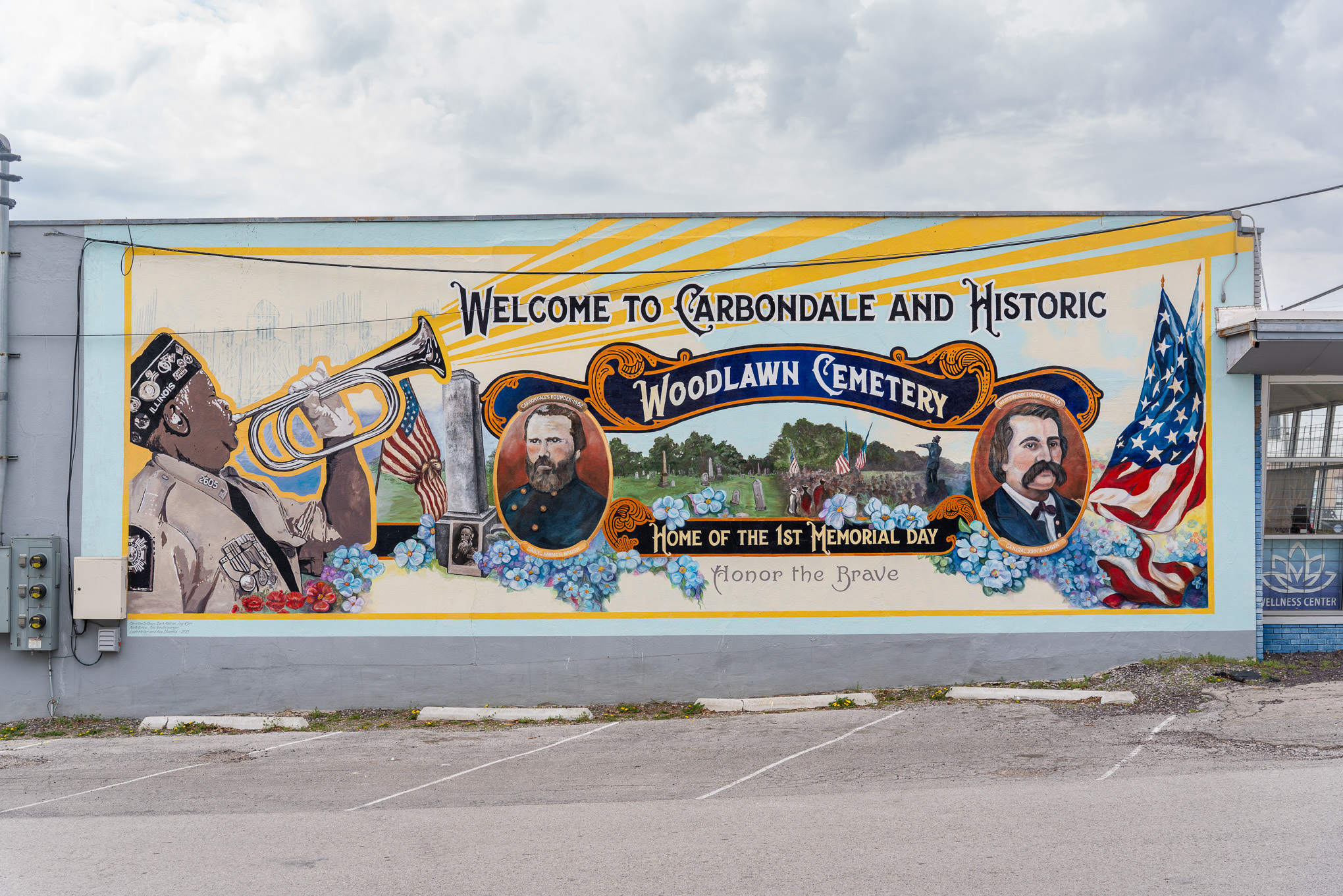 Mural of significant individuals of Carbondale.