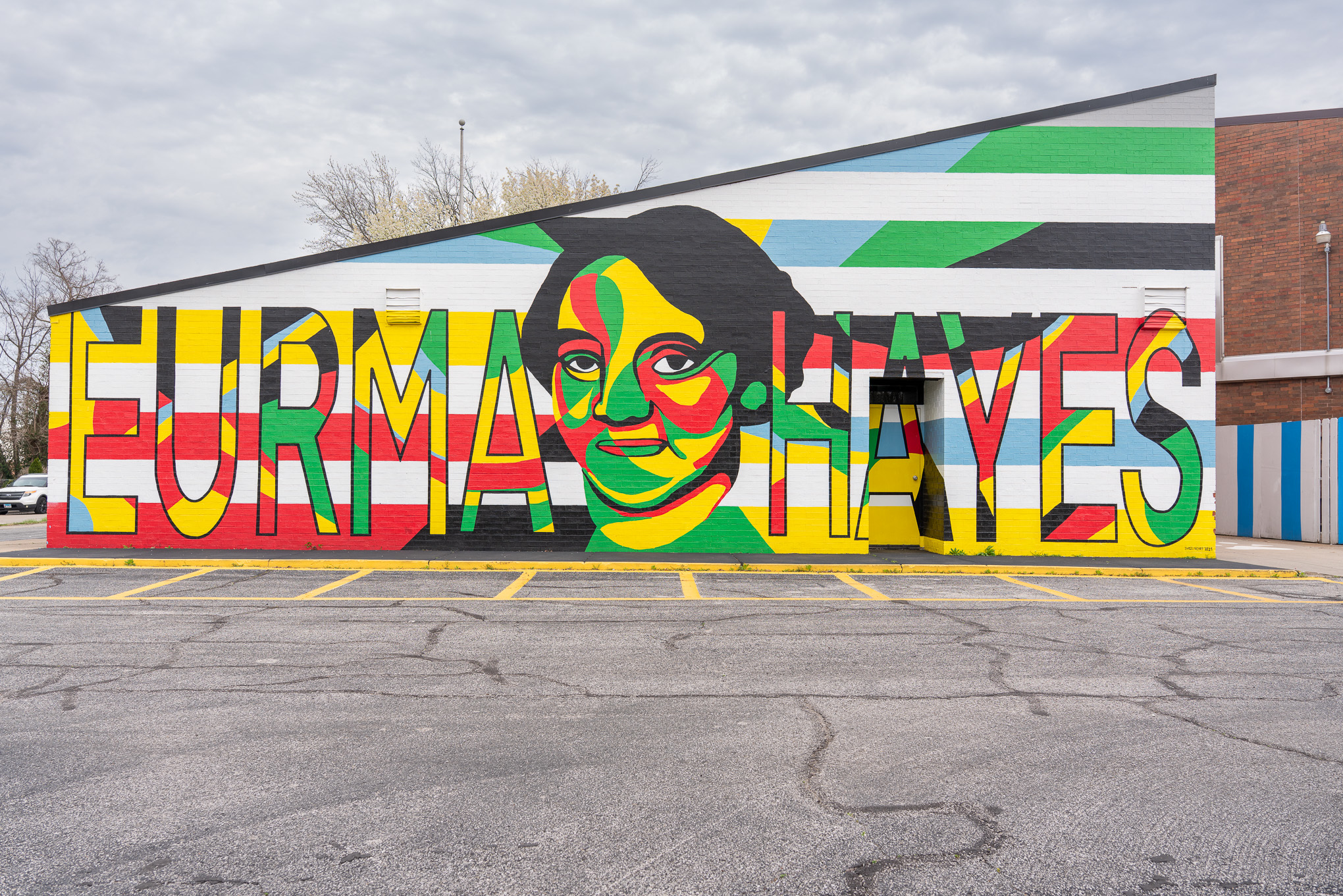 Mural portraying the legacy of Eurma Hayes.