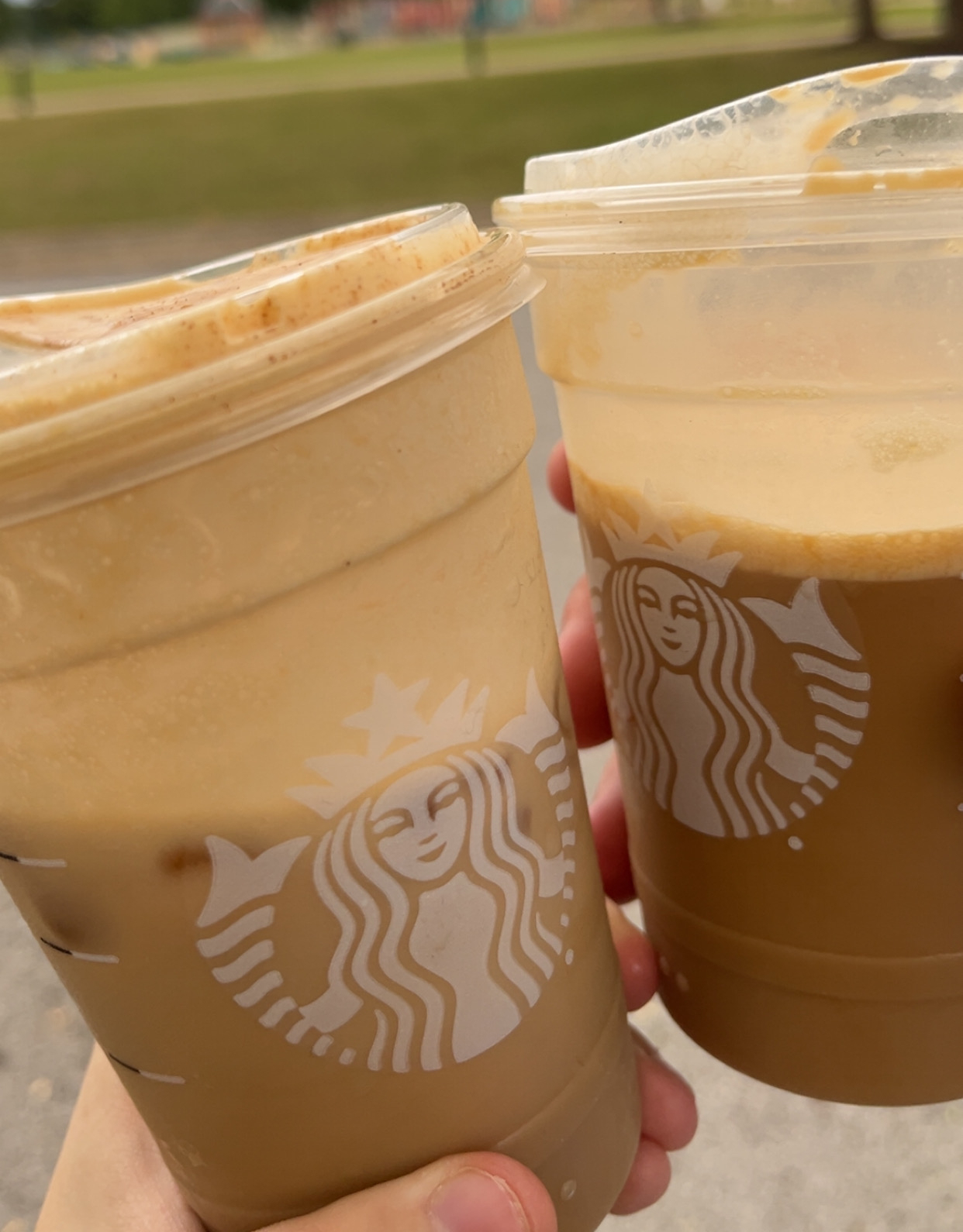 Pumpkin Cream Chai and Pumpkin Cream Cold Brew from Starbucks.