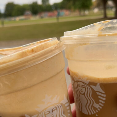 Pumpkin Cream Chai and Pumpkin Cream Cold Brew from Starbucks.