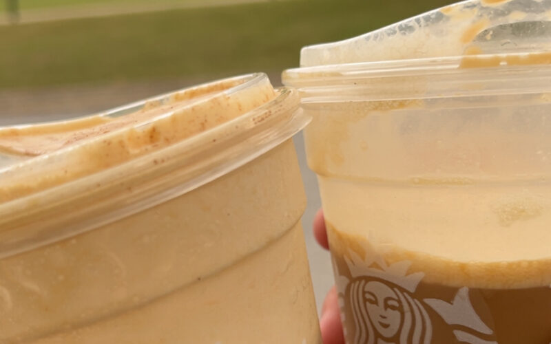 Pumpkin Cream Chai and Pumpkin Cream Cold Brew from Starbucks.