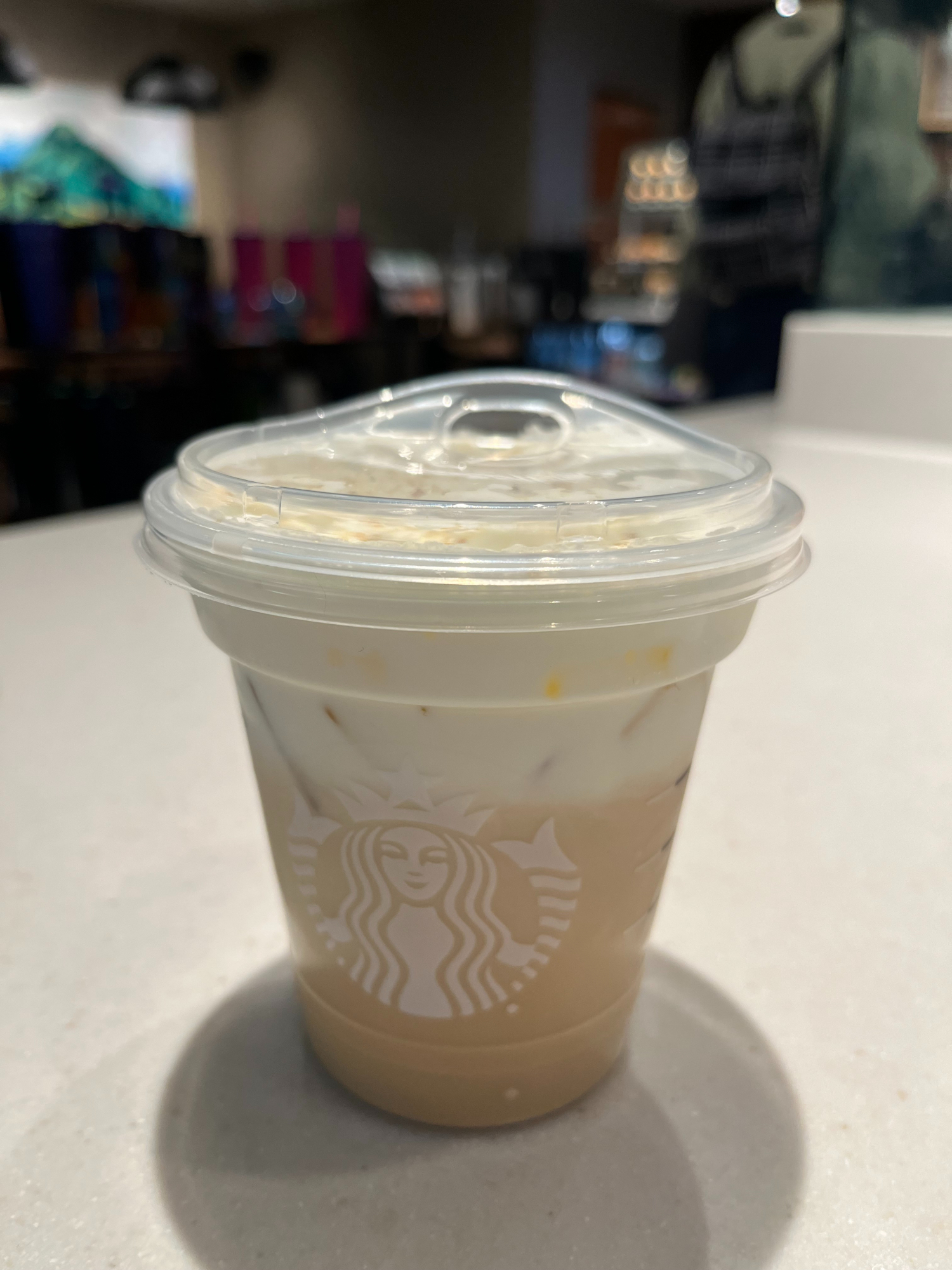 Iced Pecan Crunch Oatmilk Latte from Starbucks.