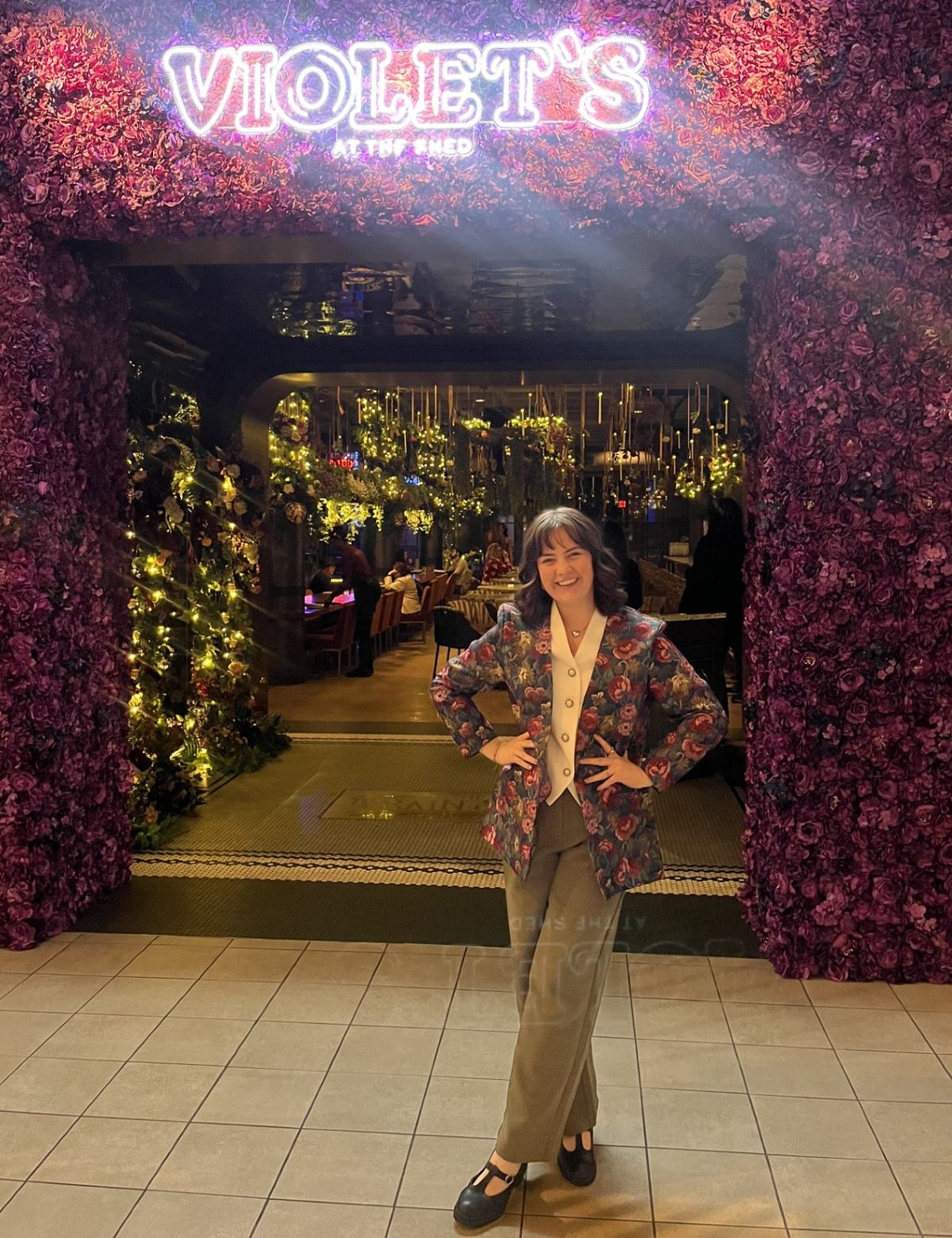 Me pictured in front of the pop-up bar/frill Violet's inside of Union Station in ST. Louis (a restaurant owned and managed by LHM)