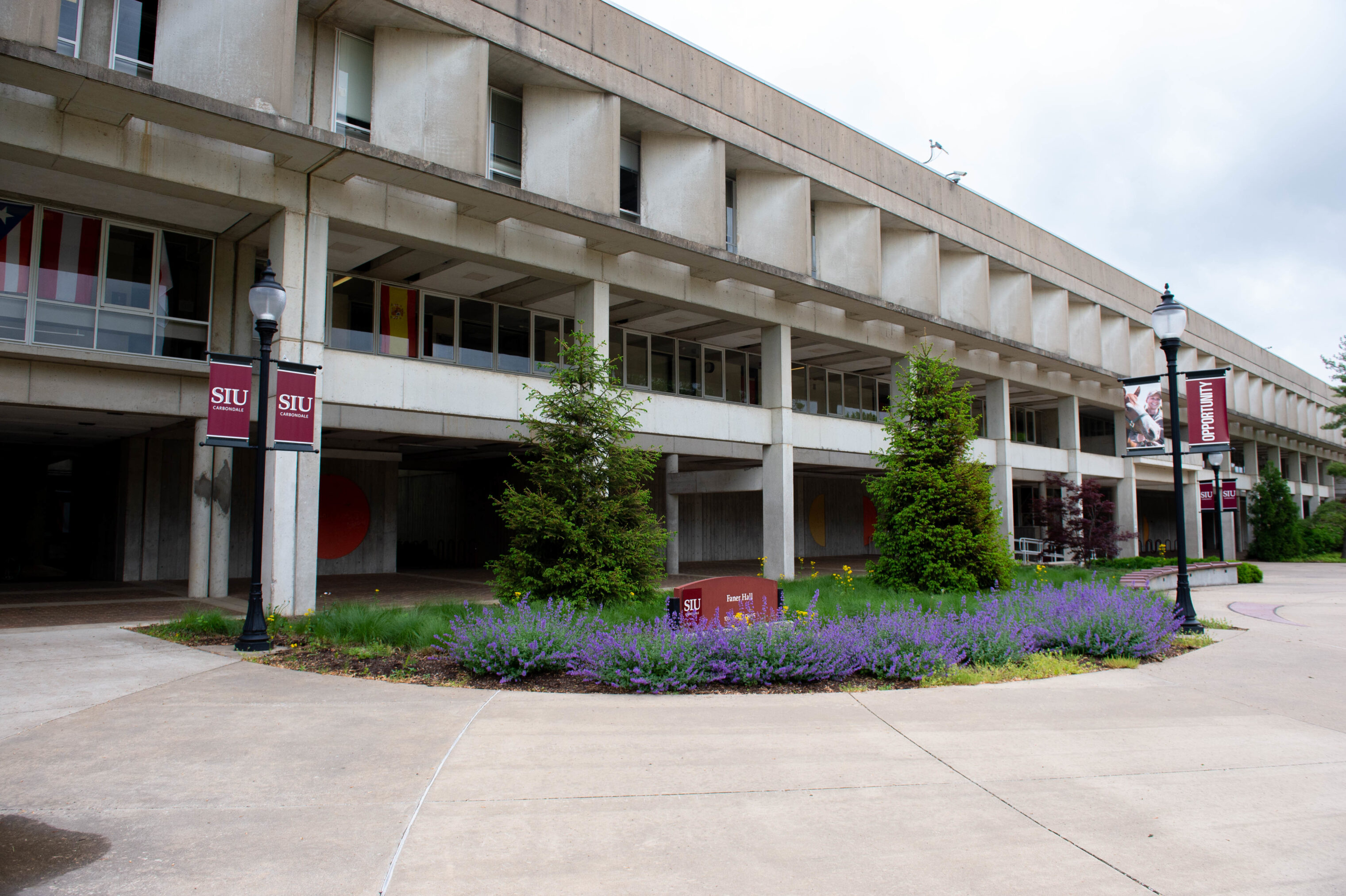Spring Campus Photos - Faner Hall