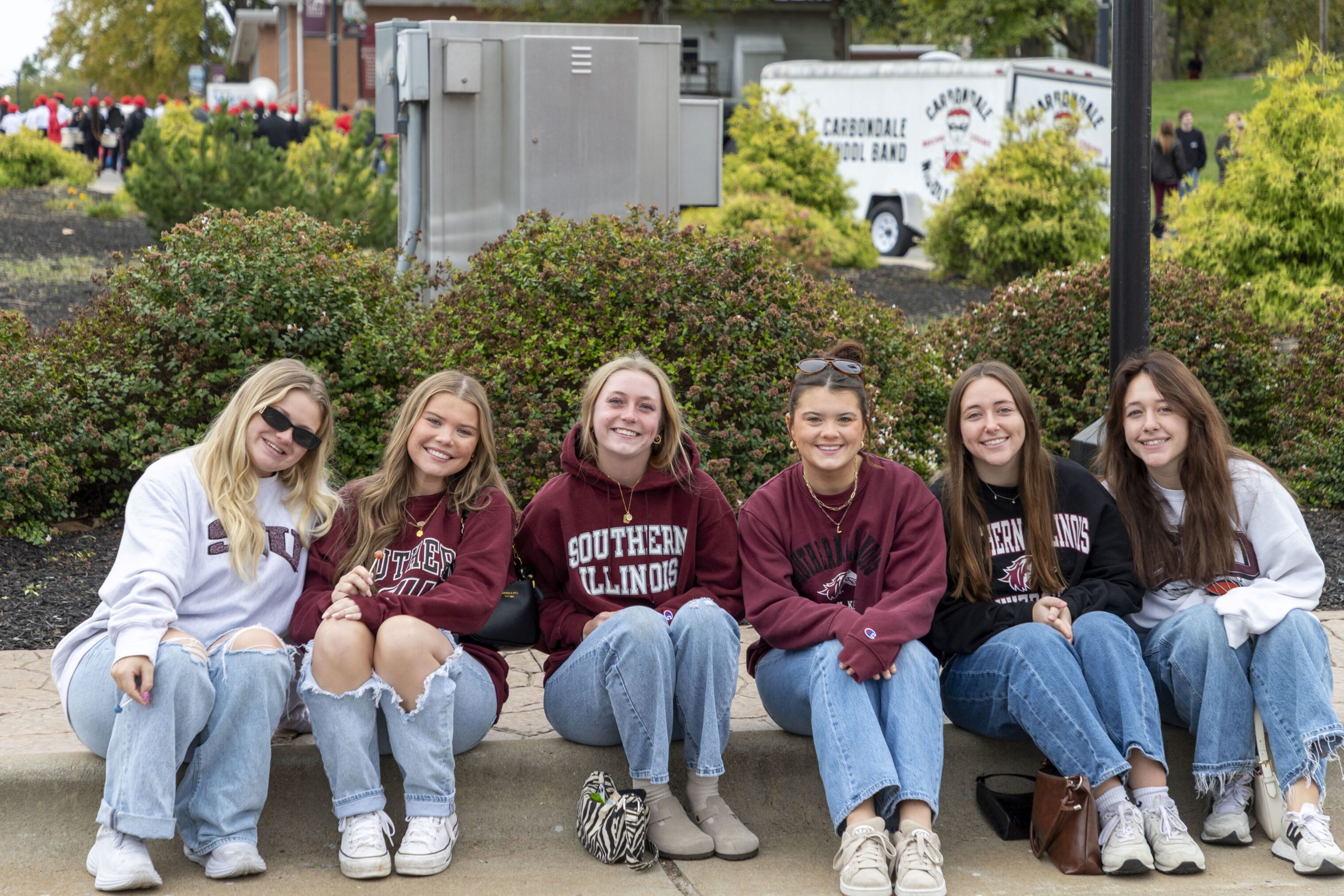 Students at the 2025 Homecoming Parade