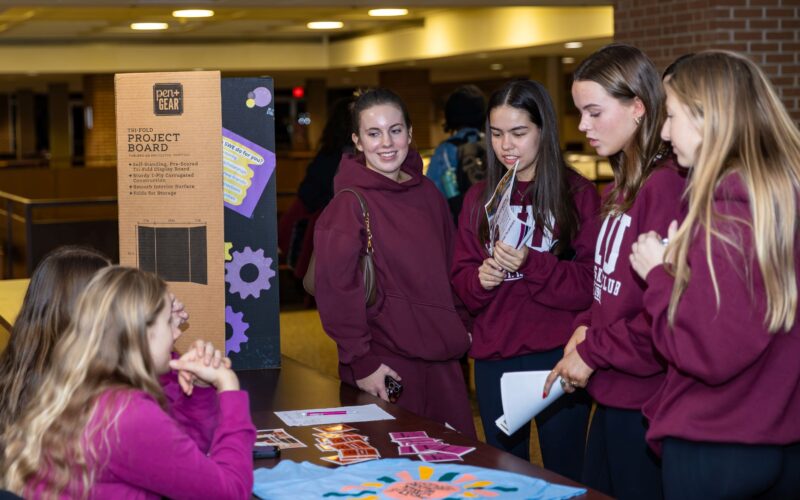 students at an RSO fair