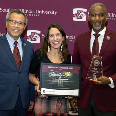Julie Rendleman receives the 2026 Teaching Excellence Award.