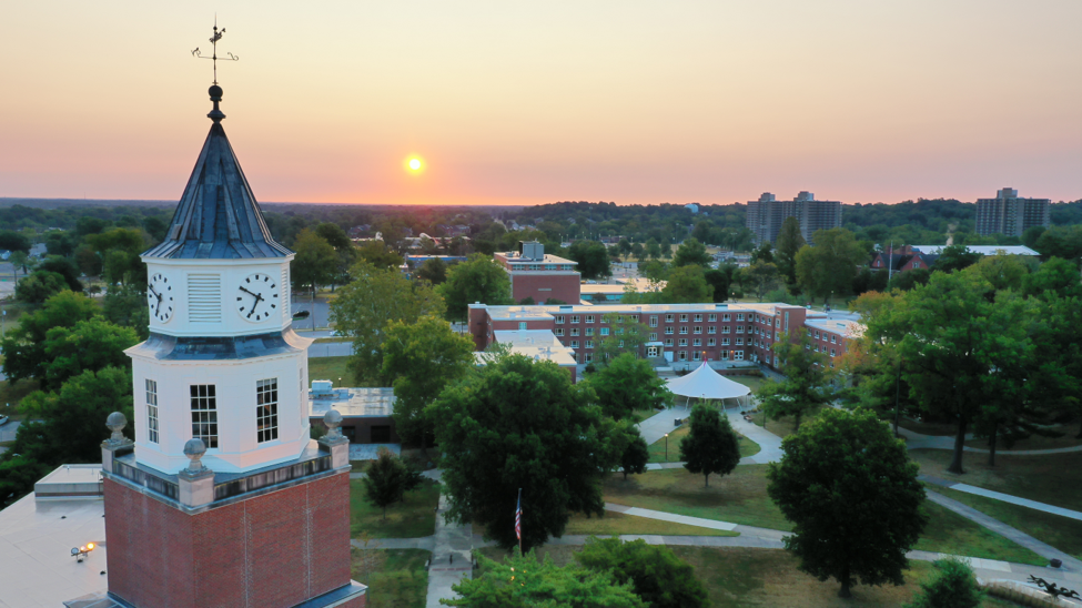 Pullium Clocktower at Sunset
