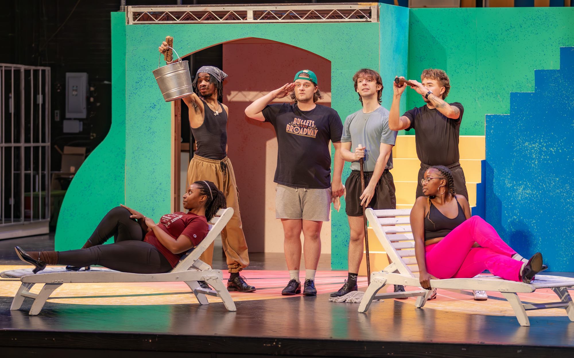 CAM students rehearsing for a play. 