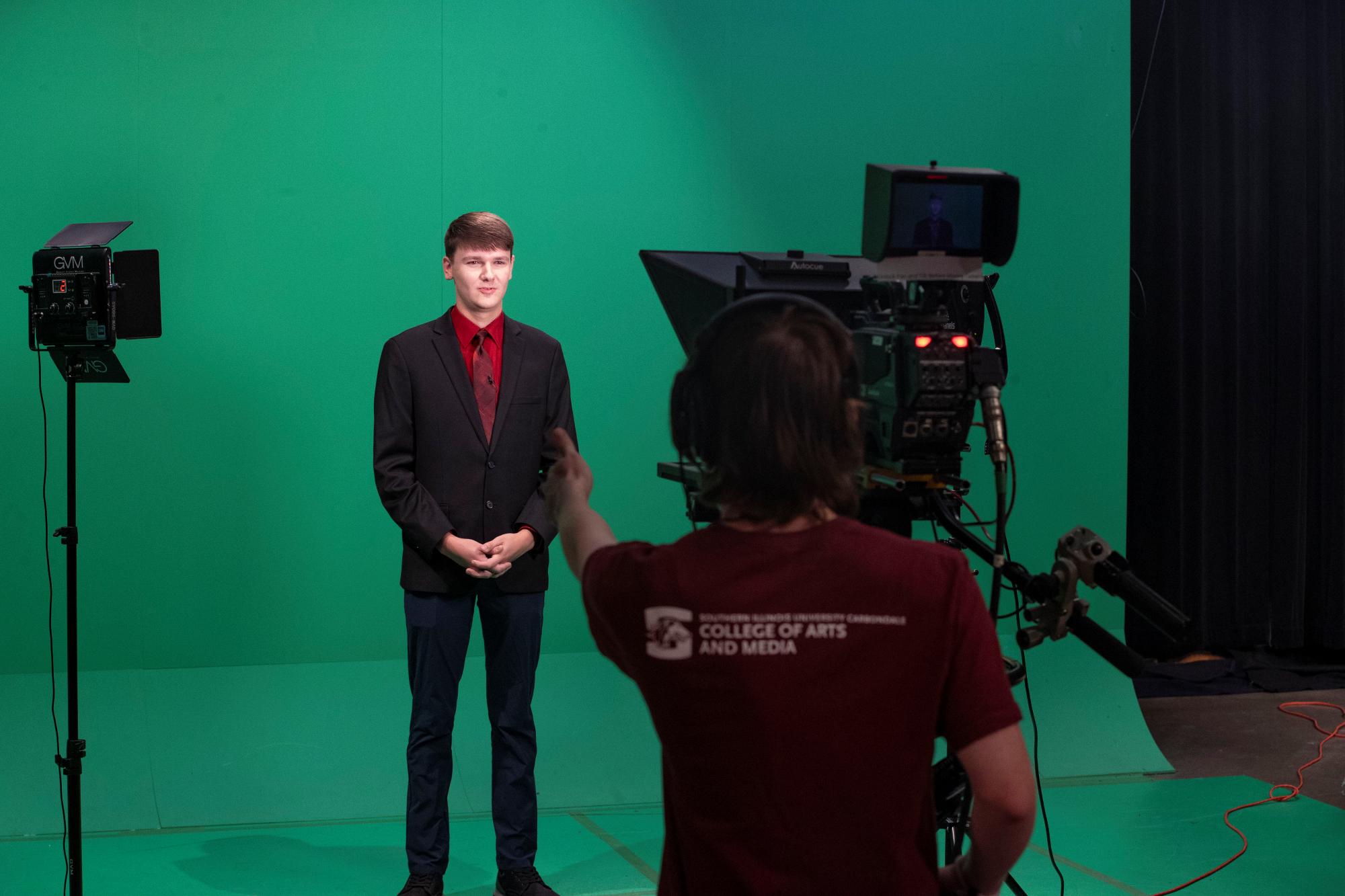 CAM students producing a television show